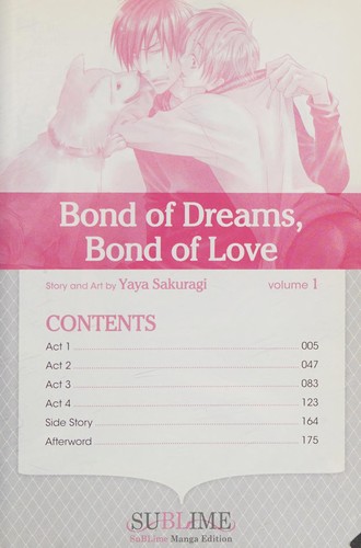Bond of Dreams, Bond of Love, Vol. 1
